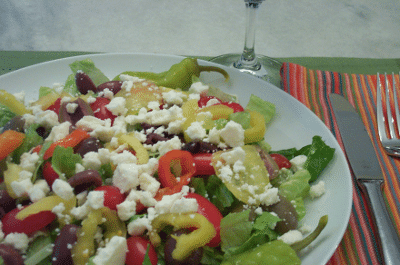 Greek Salad with Fresh Herb Vinaigrette