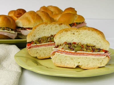 Individual Muffuletta Sandwiches for #SundaySupper