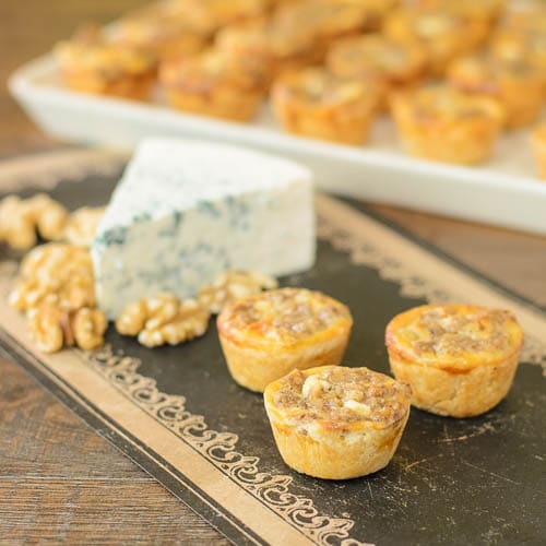 Blue Cheese Walnut Tarts for #SundaySupper