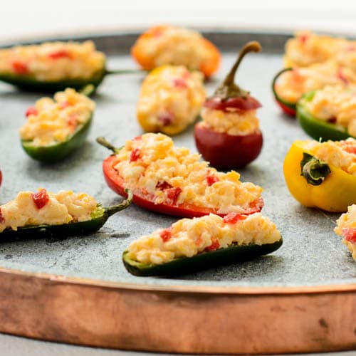 Pimento Cheese Stuffed Peppers for #SundaySupper