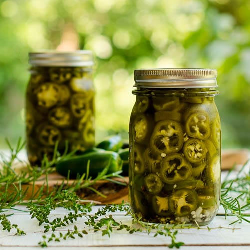 Refrigerator Pickled Jalapeños with Herbs for #SundaySupper