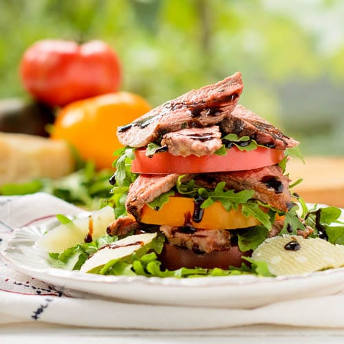 Steak and Heirloom Tomato Salad for #SundaySupper