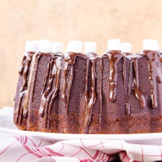 Toffee Chip Hot Chocolate Pound Cake for #BundtBakers