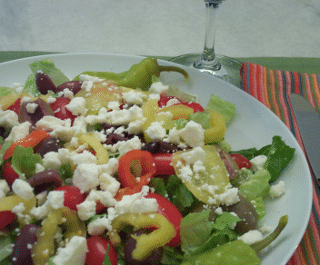 Greek Salad with Fresh Herb Vinaigrette