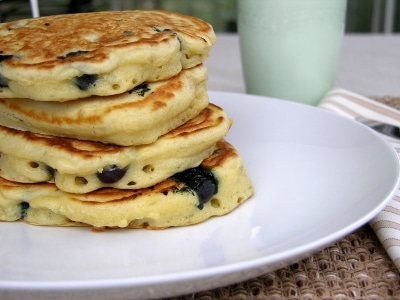 Blueberry Sourdough Pancakes