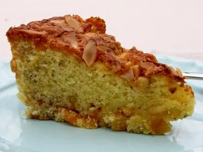 A slice of Apricot Nut Cake