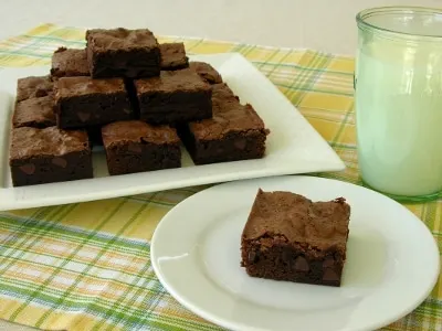 Chocolate Brownies Full of Love - Mostly Mediterranean