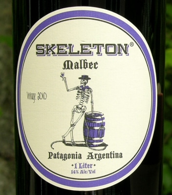 Skeleton Malbec 2010 Label