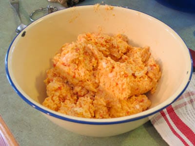 Pimento Cheese Balls Mixture in Bowl