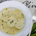 A simple pasta dish made with butter and fresh thyme