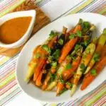 Rainbow Carrots With Cilantro Chile Drizzle