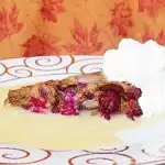 Cranberry Pudding With Vanilla Sauce
