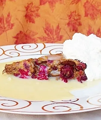 Cranberry Pudding With Vanilla Sauce