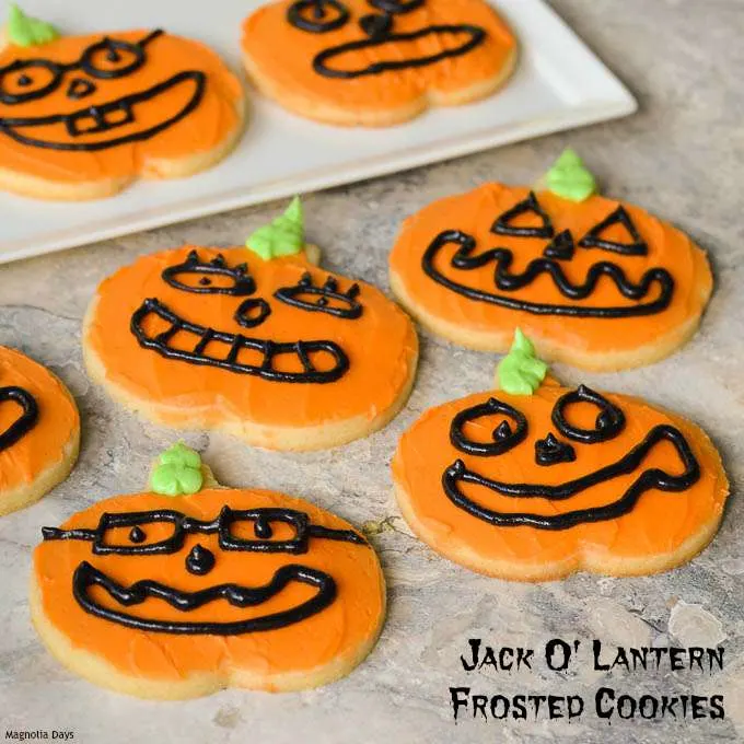 Jack O' Lantern Frosted Cookies | Magnolia Days