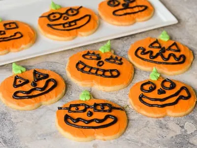 Jack O Lantern Halloween Cookies