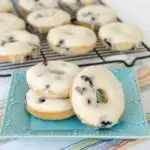 Baked and Glazed Blueberry Donuts