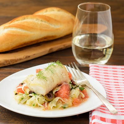 Seared Cod with Grapefruit Fennel Slaw | Magnolia Days