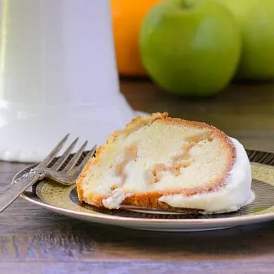 Apple Swirl Bundt Cake Slice | Magnolia Days