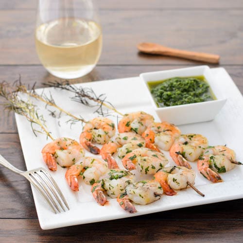 Grilled Herb Shrimp With Chimichurri Sauce | Magnolia Days