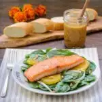 Salmon Spinach Salad With Orange Miso Dressing | Magnolia Days
