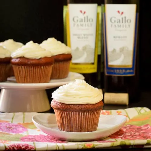 Merlot Cherry Cupcake with Sweet White Frosting | Magnolia Days