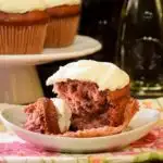 Merlot Cherry Cupcake with Sweet White Frosting | Magnolia Days