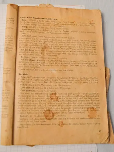 Old German Cookbook