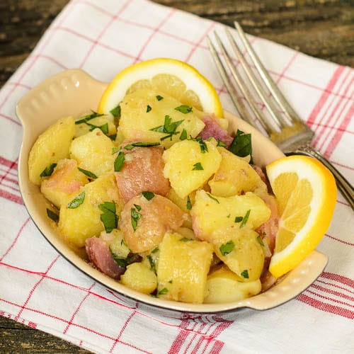 Meyer Lemon Fingerling Potato Salad | Magnolia Days