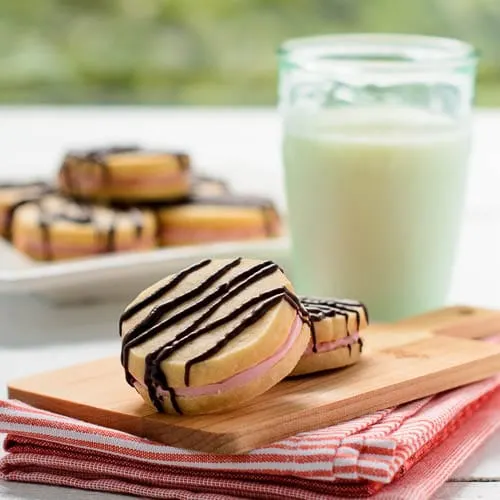 Cherry Viennese Sandwich Cookies | Magnolia Days