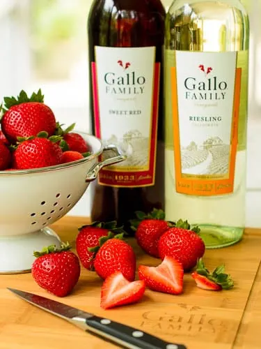 Gallo Wine Riesling and Strawberries | Magnolia Days