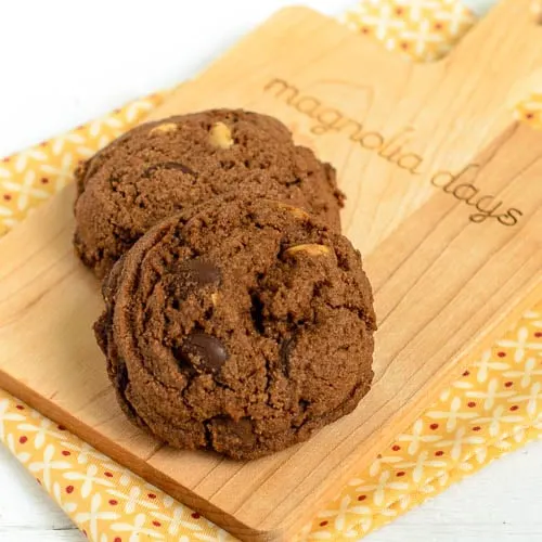 Quadruple Chocolate Shortbread Cookies | Magnolia Days