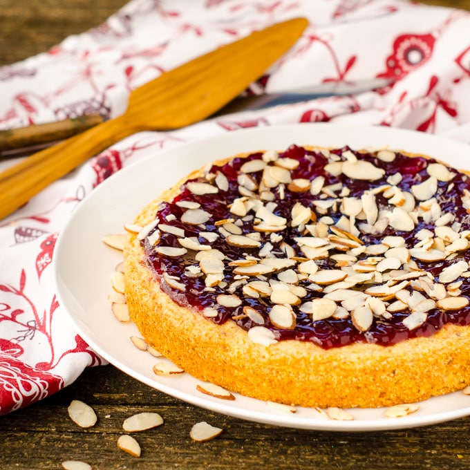 Raspberry Almond Torte | Magnolia Days