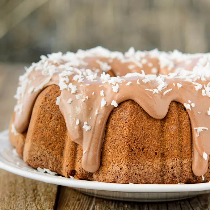 Chocolate Italian Cake with Chocolate Cream Cheese Glaze | Magnolia Days