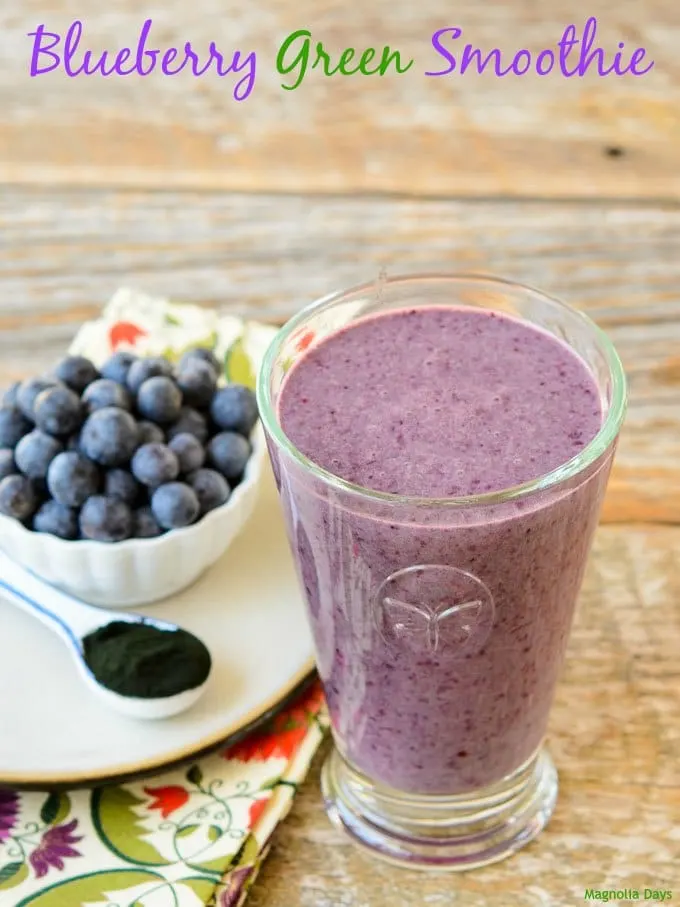 Blueberry Green Smoothie | Magnolia Days