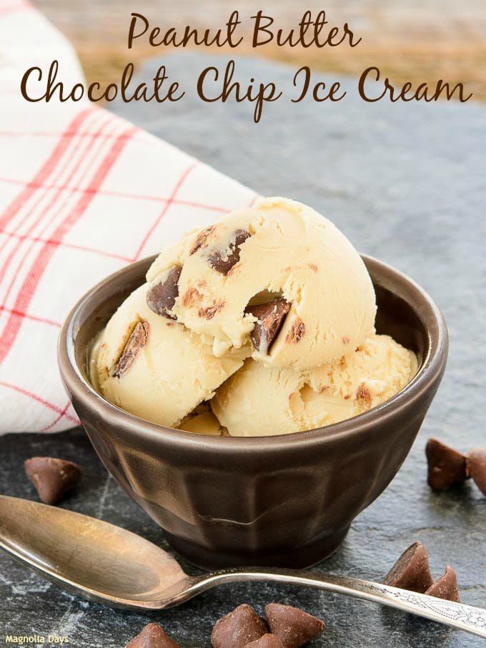 Peanut Butter Chocolate Chip Ice Cream | Magnolia Days