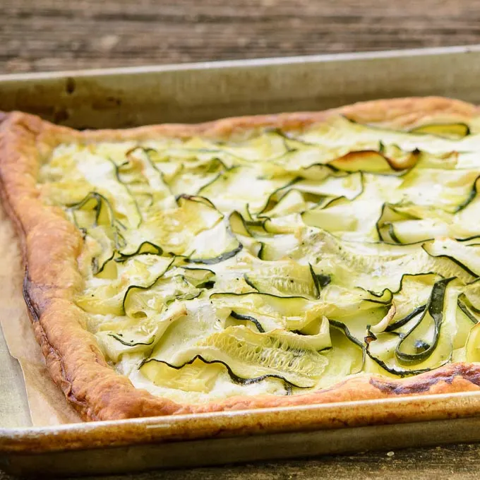 Herbed Goat Cheese and Zucchini Tart | Magnolia Days