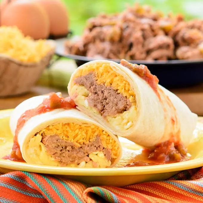 Mexican Shredded Beef Breakfast Burritos | Magnolia Days