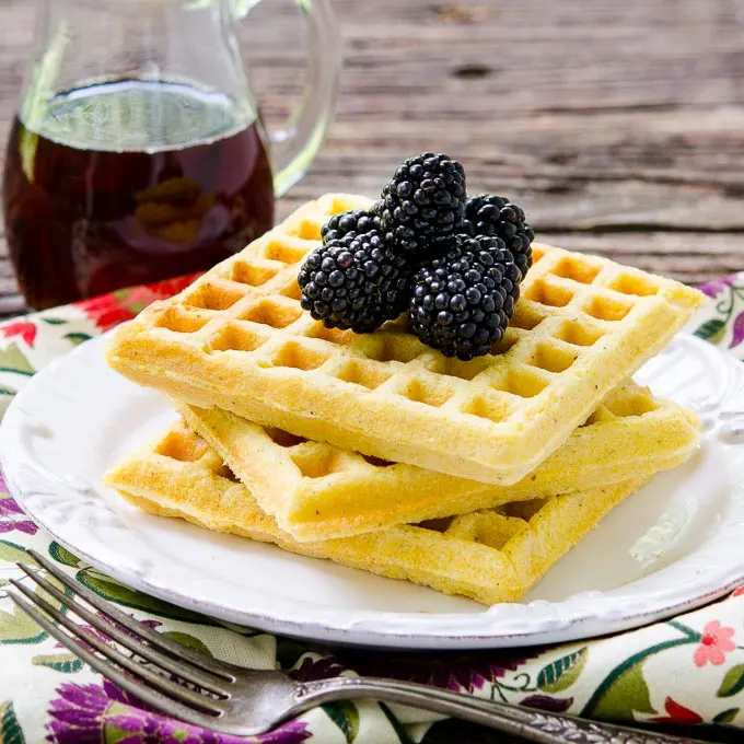 Cornmeal Buttermilk Waffles | Magnolia Days