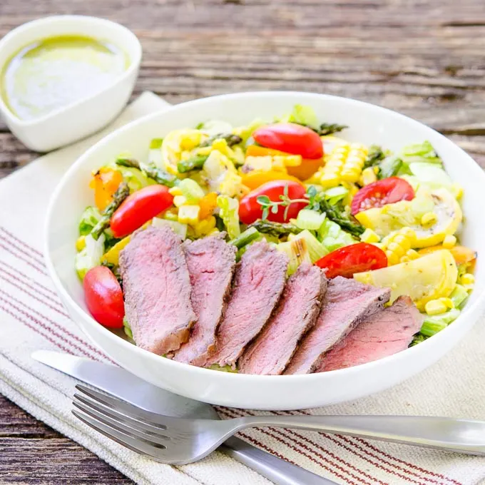 Grilled Vegetable Steak Salad | Magnolia Days