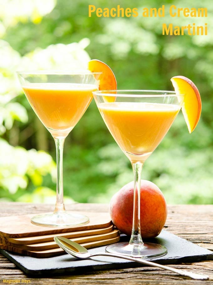 Peaches and Cream Martini | Magnolia Days