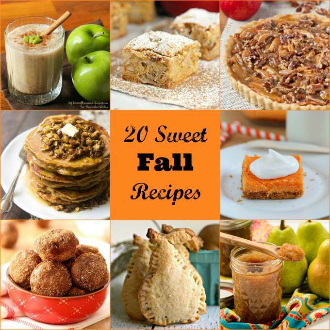 20 Sweet Fall Recipes featuring the wonderful produce of the season.