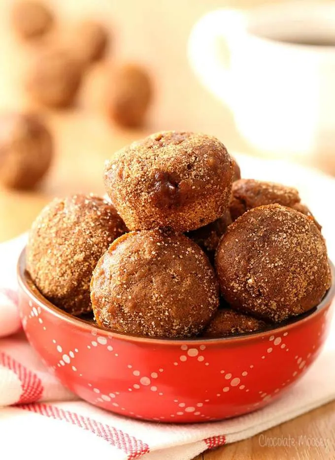 Apple Butter Baked Doughnut Holes by Chocolate Moosey