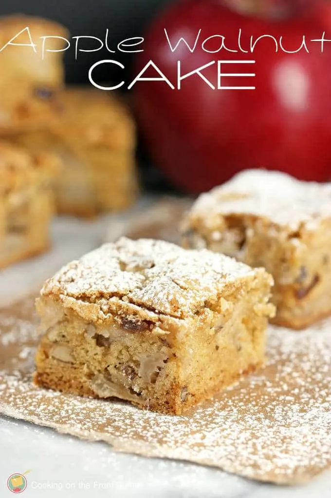 Apple Walnut Cake by Cooking on the Front Burner