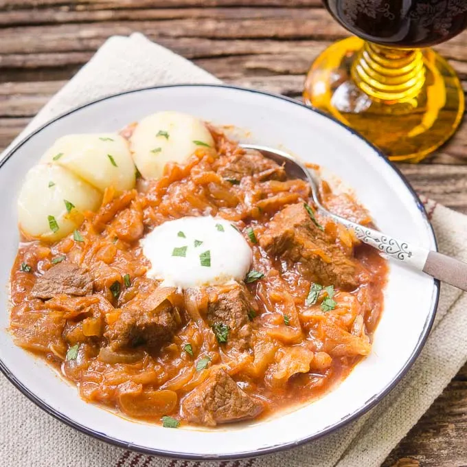 Szegediner Gulasch (German Sauerkraut Beef Goulash) | Magnolia Days