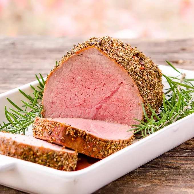 Herb Crusted Beef Roast Recipe With Pan Gravy