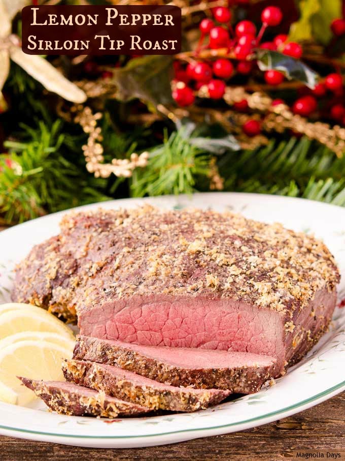 Lemon Pepper Sirloin Tip Roast is an easy to make recipe with only 4 ingredients. Delight your family with this peppery citrusy beef roast.