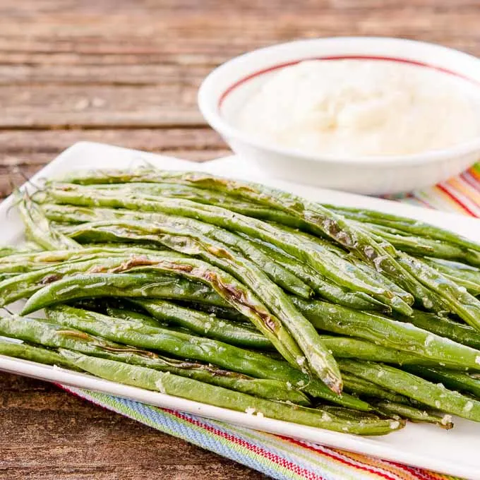 Roasted Green Beans with Horseradish Sauce | Magnolia Days