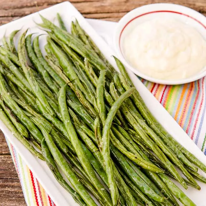 Roasted Green Beans with Horseradish Sauce | Magnolia Days