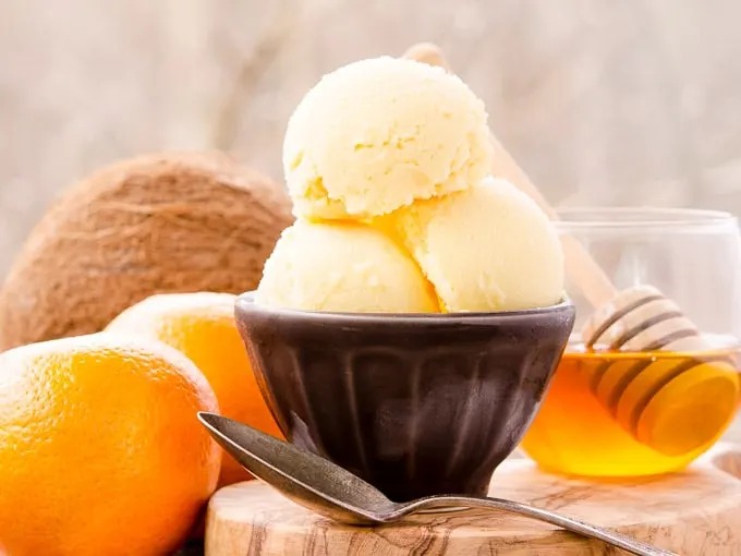 Honey Coconut Tangerine Sorbet | Magnolia Days