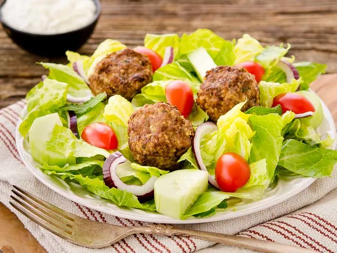 Greek Meatball Salad | Magnolia Days